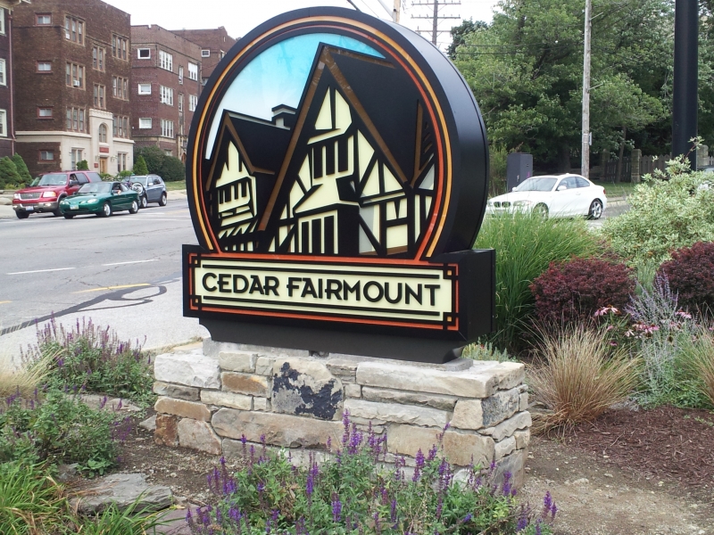 Cedar Fairmount unveils news sign at festival The Heights Observer